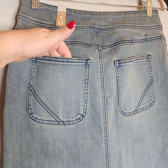 NWT Prana Stretch Denim Dusted Blue Broadway Jean Skirt Women's Size 4 - Picture 11 of 14